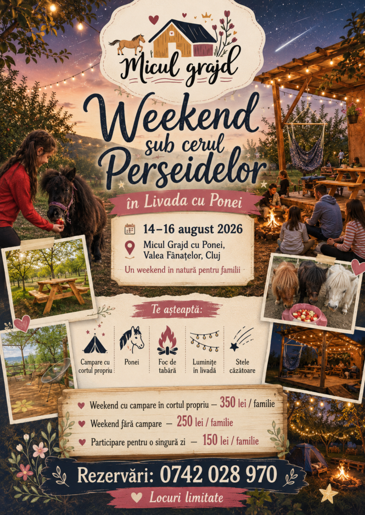 Weekend cu familia în natură, sub cerul Perseidelor