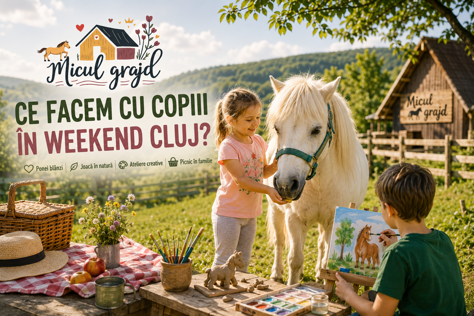 Ce facem cu copiii în weekend în Cluj? Ponei la Micul Grajd