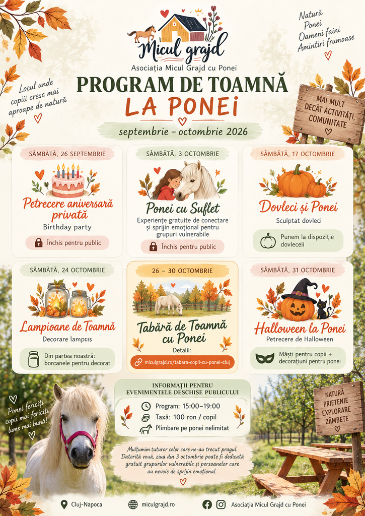 program de toamna la ponei